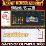 BUKTI NYATA! MEMBER ASD88BET BERHASIL JP DI GAME GATES OF OLYMPUS 1000! 27 APRIL 2025
